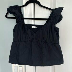 Abercrombie & fitch flutter fleece babydoll top